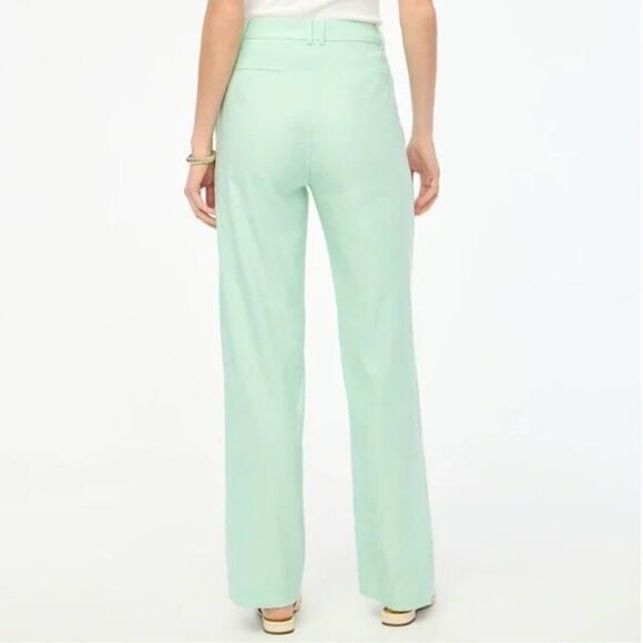 J. Crew Linen-blend wide-leg pleated trouser pant Size 12 - Picture 2 of 14